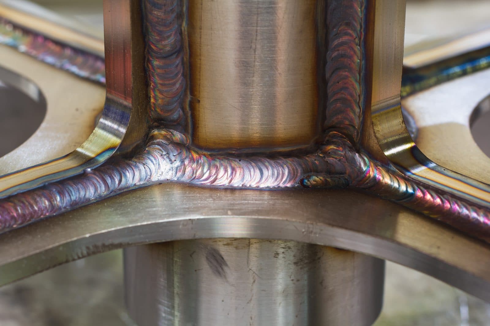 Argon arc welding on stainless steel, marine-grade alloy work