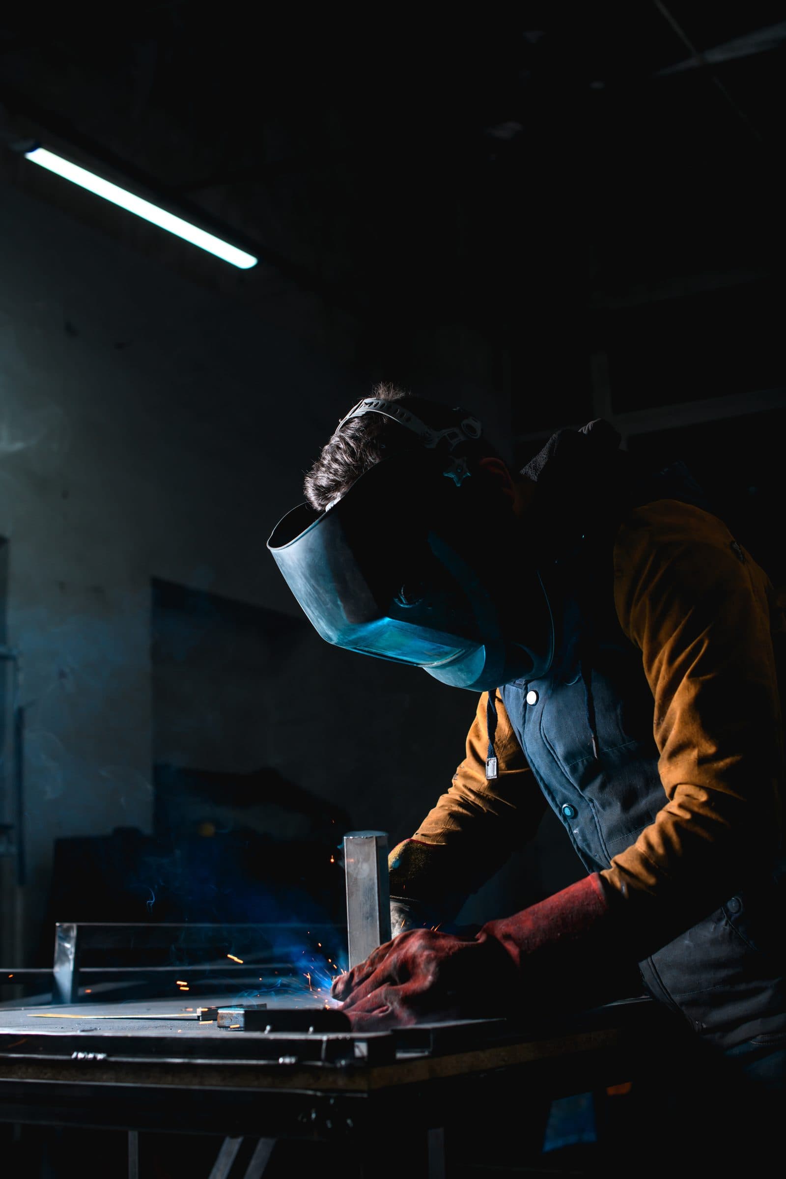 Industrial welder at the 757 Welding shop, Newport News VA