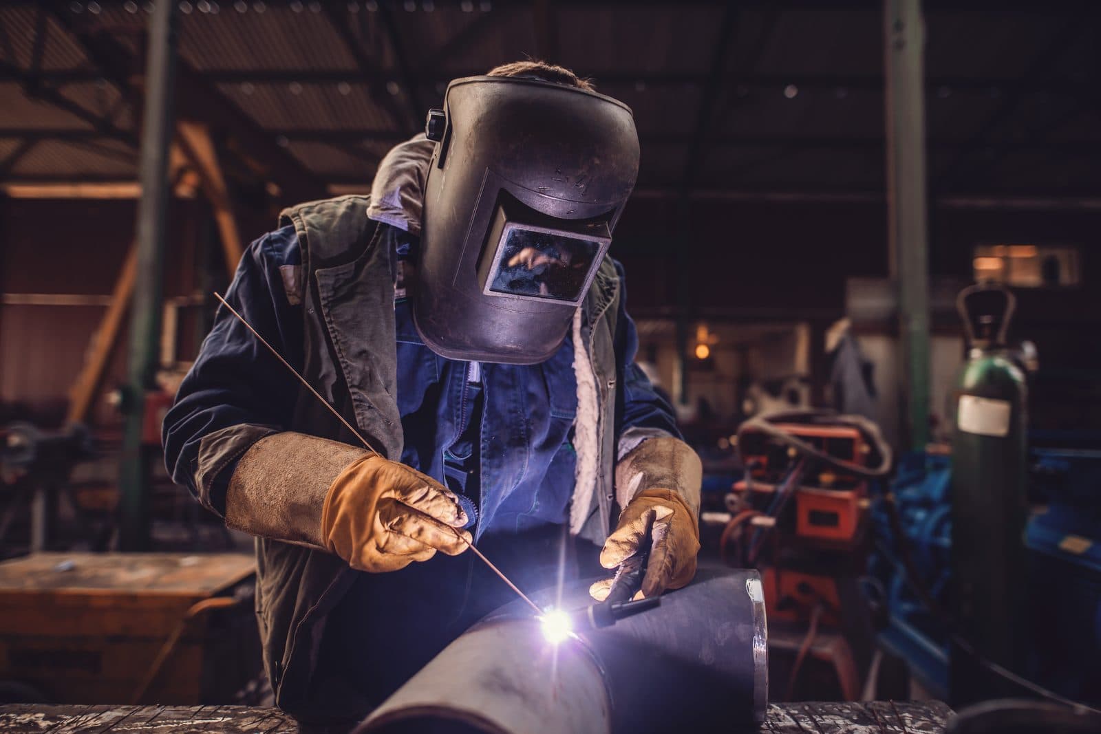 Inside the 757 Welding shop, workshop interior
