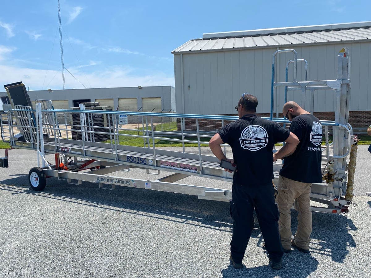 On-site weld work for industrial fleet, 757 Welding